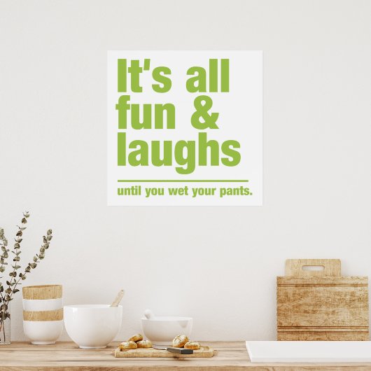 FUN & LAUGHS-Farbposter Poster (Küche)