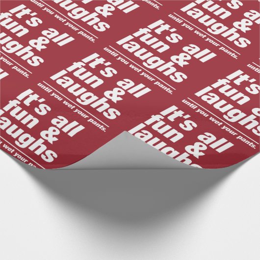 FUN & LAUGHS-Farbverpackungspapier Geschenkpapier (Ecke)