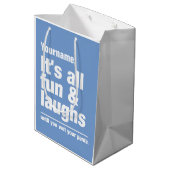 FUN & LAUGHS-Geschenktüten Mittlere Geschenktüte (Rückseite Schrägansicht)