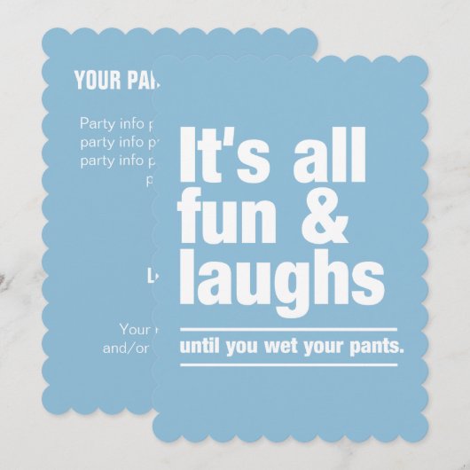FUN & LAUGHS - individuelle Einladungen (Vorne/Hinten)