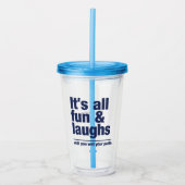 FUN & LAUGHS individuelle Name Acryltrinkbecher (Vorderseite)