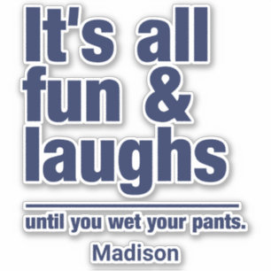 FUN & LAUGHS individuelle Name Aufkleber