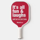 FUN & LAUGHS individuelle Name & color Pickleball Schläger (Rückseite)