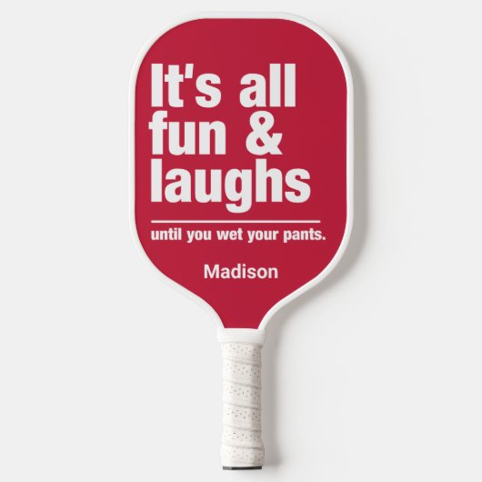 FUN & LAUGHS individuelle Name & color Pickleball Schläger (Vorderseite)
