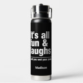 FUN & LAUGHS individuelle Name & Farbe Trinkflasche (Hinten)