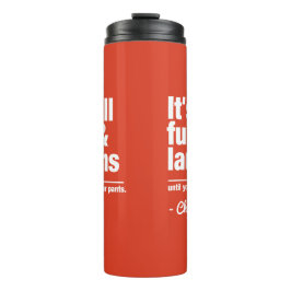 FUN & LAUGHS individuelle Name & Farbtumbler Thermosbecher