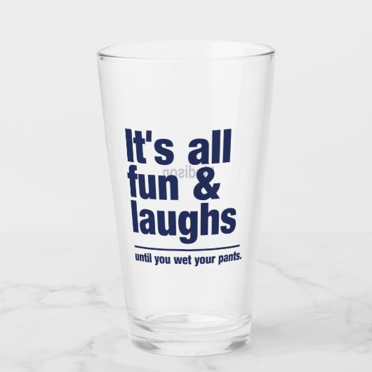 FUN & LAUGHS individuelle Name Glas (Vorderseite)