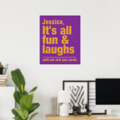 FUN & LAUGHS individuelle Name Poster (Heimbüro)