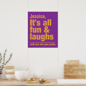 FUN & LAUGHS individuelle Name Poster (Küche)