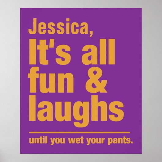 FUN & LAUGHS individuelle Name Poster (Vorne)