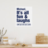FUN & LAUGHS individuelle Name Poster (Küche)