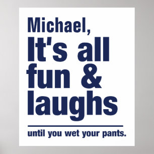 FUN & LAUGHS individuelle Name Poster