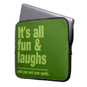 FUN & LAUGHS - individueller Farb-Laptop-Ärmel Laptopschutzhülle (Vorderseite Links)