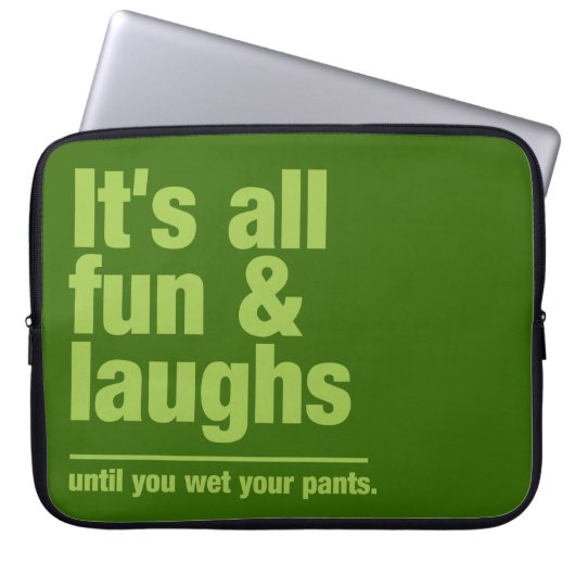 FUN & LAUGHS - individueller Farb-Laptop-Ärmel Laptopschutzhülle (Vorderseite)