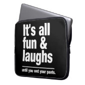 FUN & LAUGHS - individueller Farb-Laptop-Ärmel Laptopschutzhülle (Vorderseite Links)