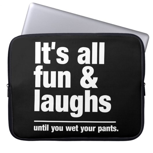 FUN & LAUGHS - individueller Farb-Laptop-Ärmel Laptopschutzhülle (Vorderseite)