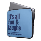 FUN & LAUGHS - individueller Farb-Laptop-Ärmel Laptopschutzhülle (Vorderseite Links)