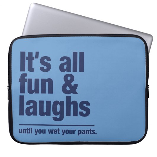FUN & LAUGHS - individueller Farb-Laptop-Ärmel Laptopschutzhülle (Vorderseite)