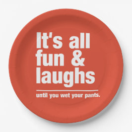 FUN & LAUGHS-Teller für benutzerdefiniertes Farbpa Pappteller