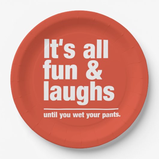 FUN & LAUGHS-Teller für benutzerdefiniertes Farbpa Pappteller (Vorderseite)