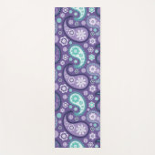 Fun Lavender Lila Minze Grün Paisley Floral Yogamatte (Vorderseite)