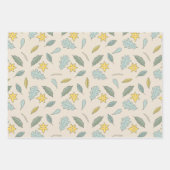 Fun Leaf Muster mit passender Farbe Geschenkpapier Set (Vorderseite)