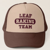 Fun Leaf Raking Team Trucker Hat Truckerkappe (Vorderseite)