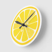 Fun Lemon Citrus Slice Runde Wanduhr (Winkel)