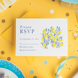 Fun lemon RSVP Karte