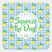 Fun Lemon Theme Squeeze the Day Sticker (Vorderseite)