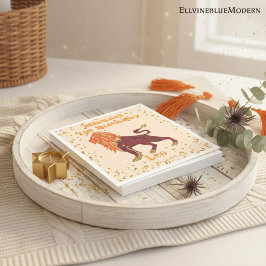 Fun Leo Erster Geburtstag & Gold Confetti Serviette