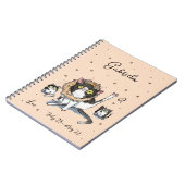 Fun Leo Zodiac King Cat 'Lion' Star-Zeichenskor Notizblock (Linke Seite)