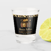 Fun Leopard Birthday Queen Forty Birthday Schnapsglas (Vorderseite)