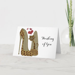 Fun Leopard Stiletto und Cat Karte