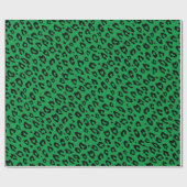 Fun leopard Tier Print matte grün Weihnachten Geschenkpapier (Flach)