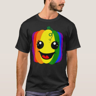 Fun Lesbian Gay Design Rainbow Pumpkin Pride LGBT T-Shirt