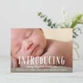 Fun Letting Overlay-Foto Geburtserklärung Ankündigung (Stehend Vorderseite)