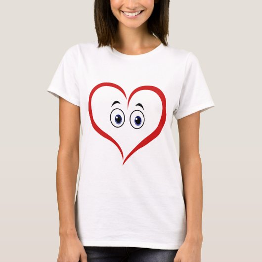Fun Liebe Red Heart Tshirt (Vorderseite)