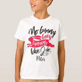 Fun Liebe Run Red Black Bunny Motivation Typografi T-Shirt (Vorderseite)