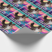 Fun Life Quote Moderner Australischer Hirte Geschenkpapier (Ecke)