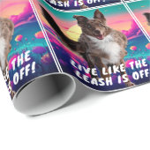 Fun Life Quote Moderner Australischer Hirte Geschenkpapier (Rolleneckpunkt)