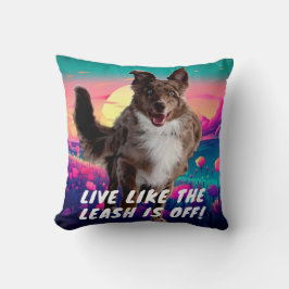 Fun Life Quote Moderner Australischer Hirte Kissen