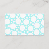 Fun Light Blue Polka Dot Business Cards Visitenkarte (Rückseite)