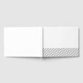 Fun Light Gray Edge Polka Punkte auf weißem Hinter Gästebuch (Voll)