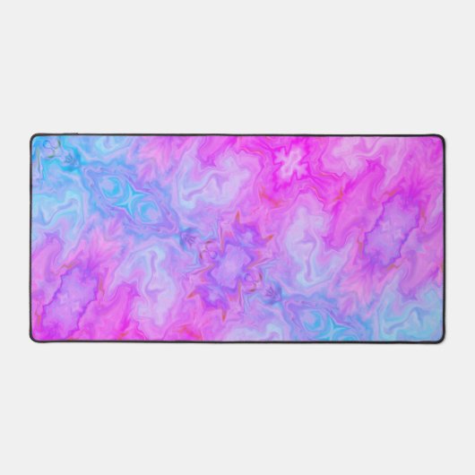 Fun Lila Abstraktes Muster Moderne farbenfrohe Boh Schreibtischunterlage (Vorderseite)