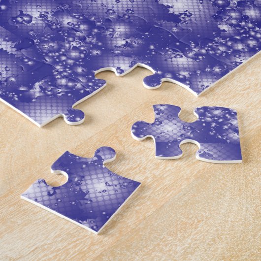 Fun LILA Abstraktes Tinte Super Splash Muster Puzzle (Seite)