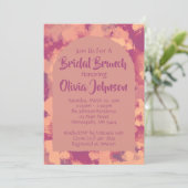 Fun Lila Brautparty Brunch Einladung (Stehend Vorderseite)