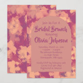Fun Lila Brautparty Brunch Einladung (Vorne/Hinten)