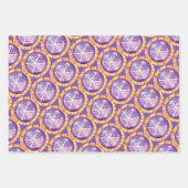 Fun Lila Cookie Muster Geschenkpapier Set (Vorderseite 2)