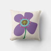 Fun Lila Daisy Pop Niedlich Summer Blume Muster Kissen (Vorderseite)